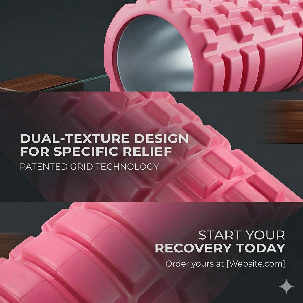 ZenAuraX Recovery Foam Roller — Full Body Muscle Relief