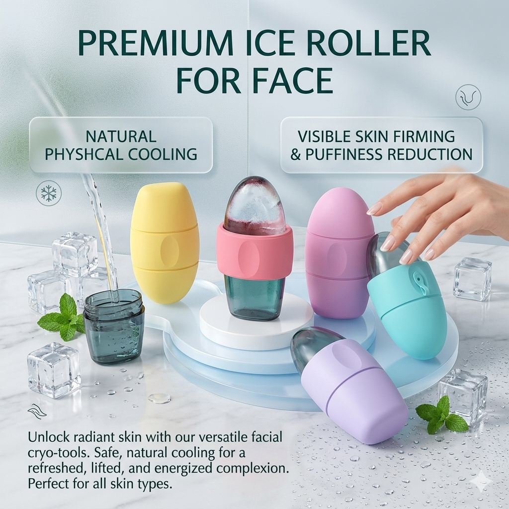 ZenAuraX Ice Face Roller — Cryo Facial Massager