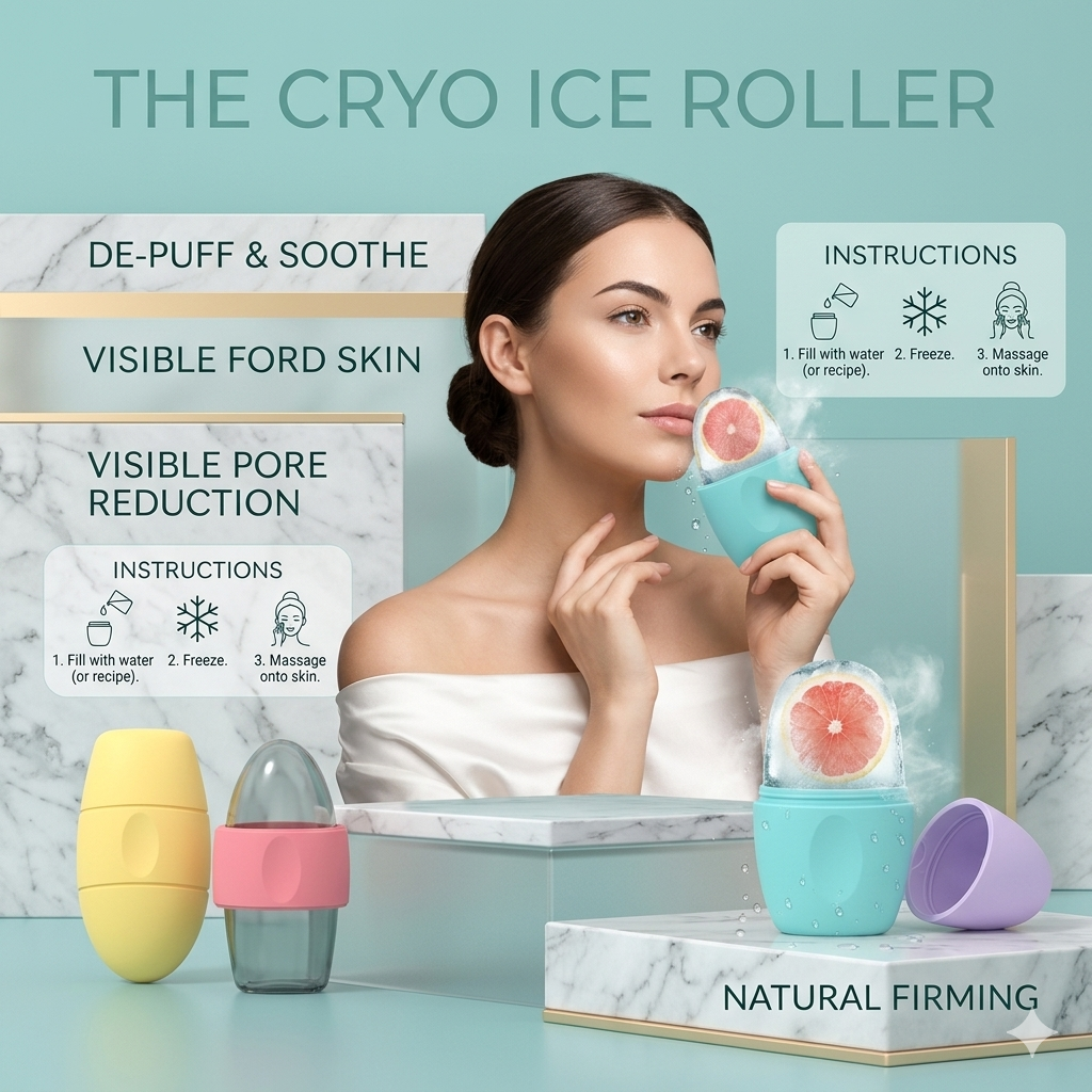 ZenAuraX Ice Face Roller — Cryo Facial Massager